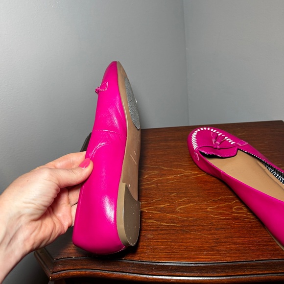 EUc Magenta Talbot Leather Flat 9 - Picture 6 of 9